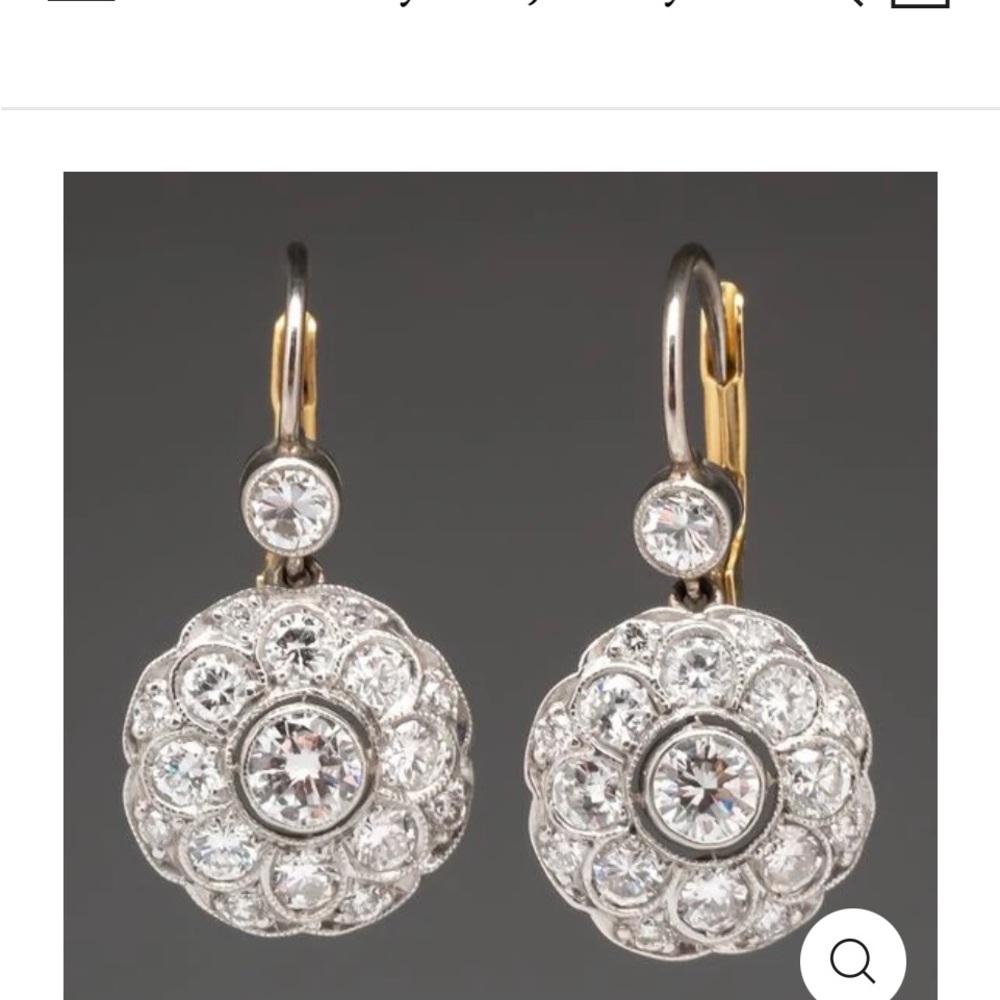 NWT Betty Rae Vintage Round Mandala Dazzling Crystal Earrings